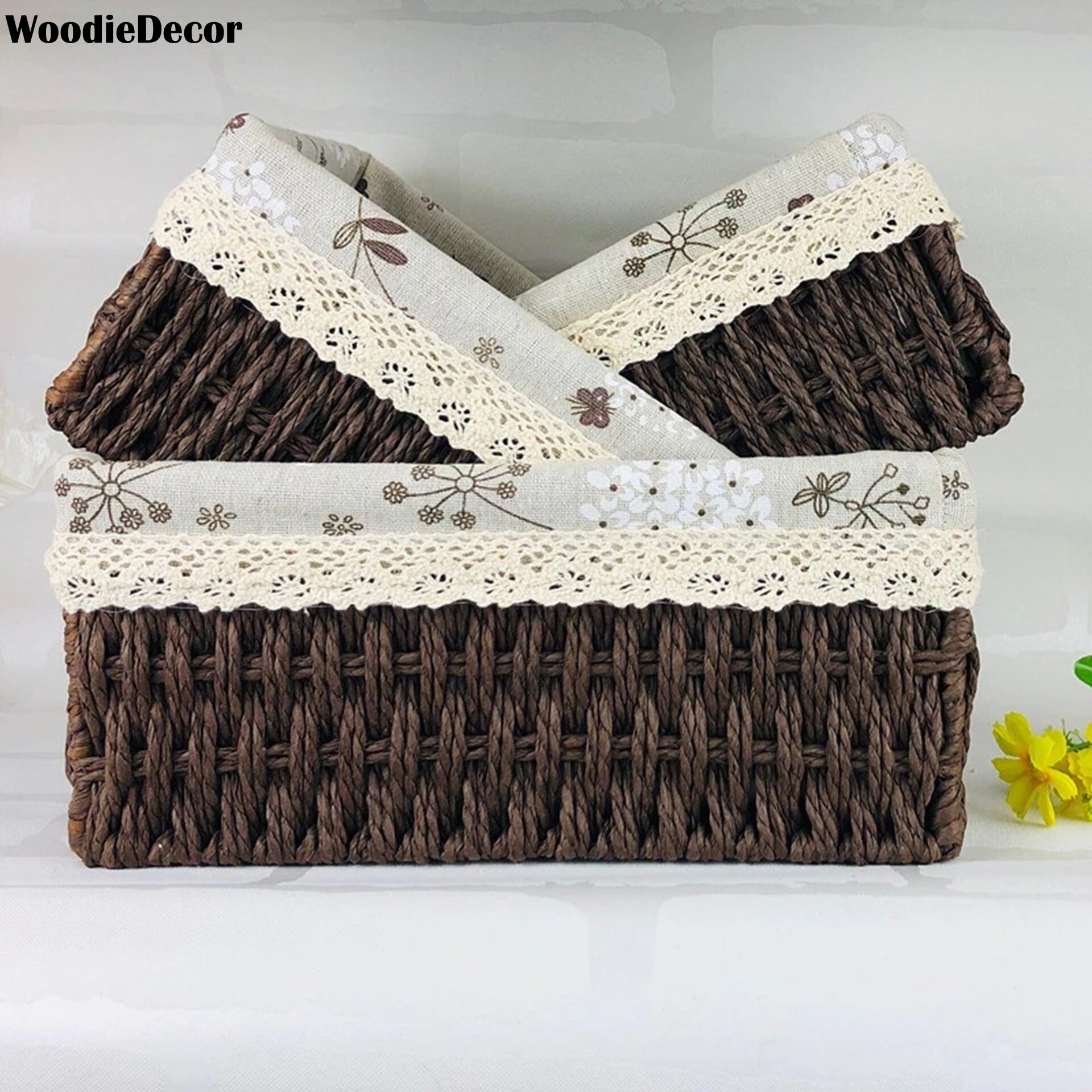 3 tamaños / conjunto hecho a mano cesta de almacenamiento de | Etsy