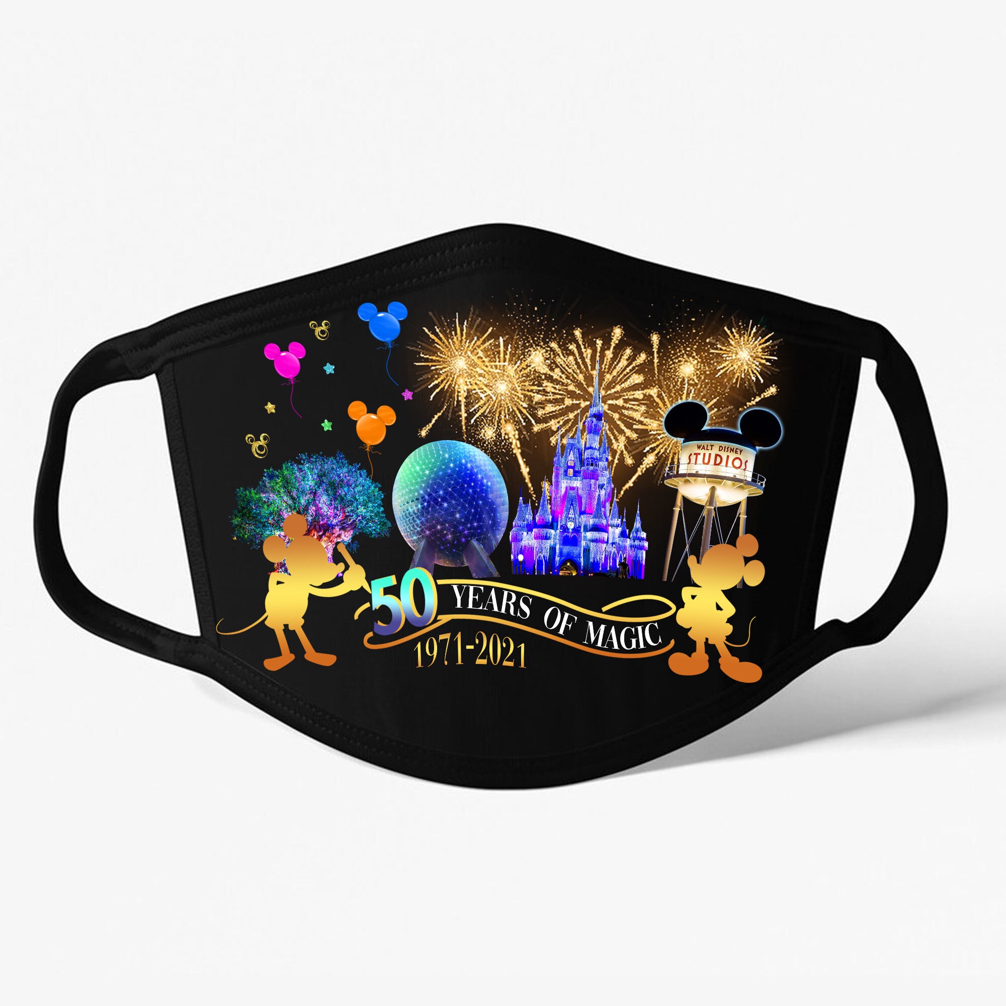 Disney 50th Anniversary Face Mask Disney World Face Mask Etsy