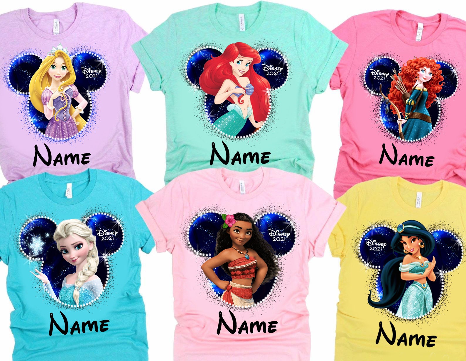 Personalized Disney Princess Shirt Cute Princess shirt Etsy