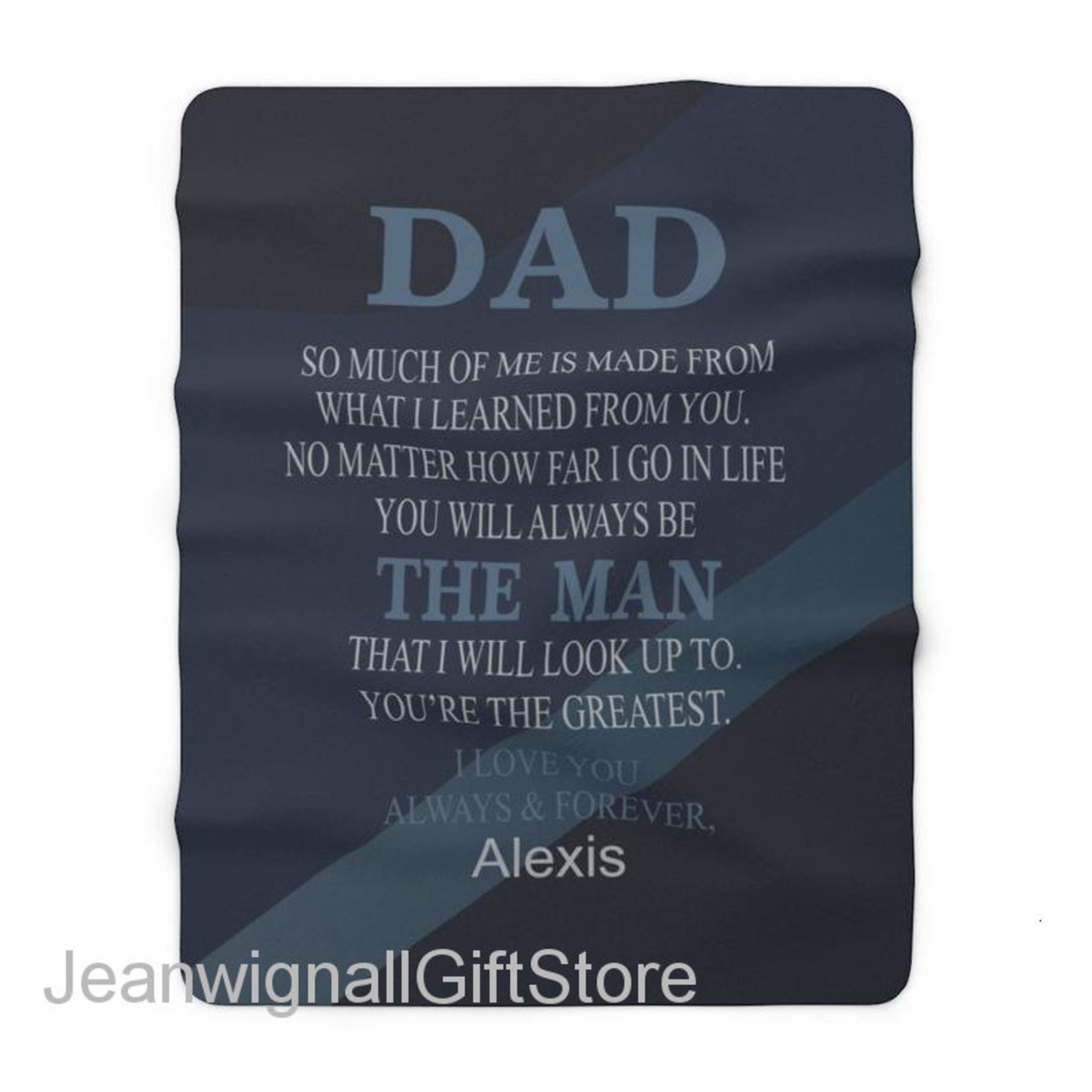 Personalized dad Blanket Custom Dad Blanket Gift For Dad Etsy