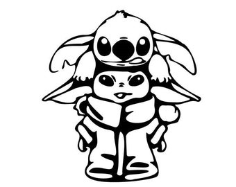 Stitch And Yoda Svg Etsy Australia