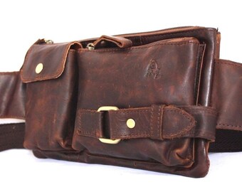 hip leather bag