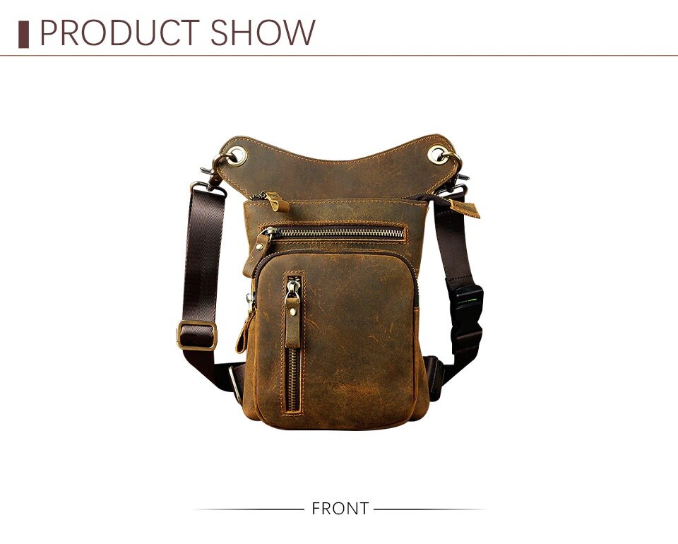 Crazy Horse Leather Men Design Classic Sling Pouch Bag - Etsy