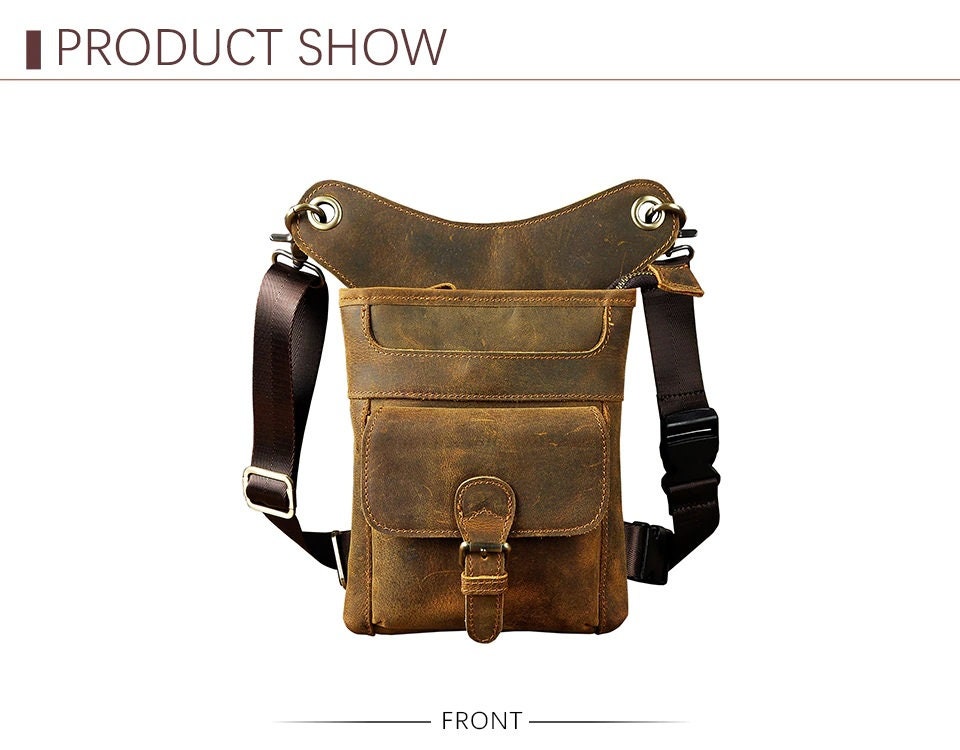 Crazy Horse Leather Men Design Classic Sling Pouch Bag - Etsy