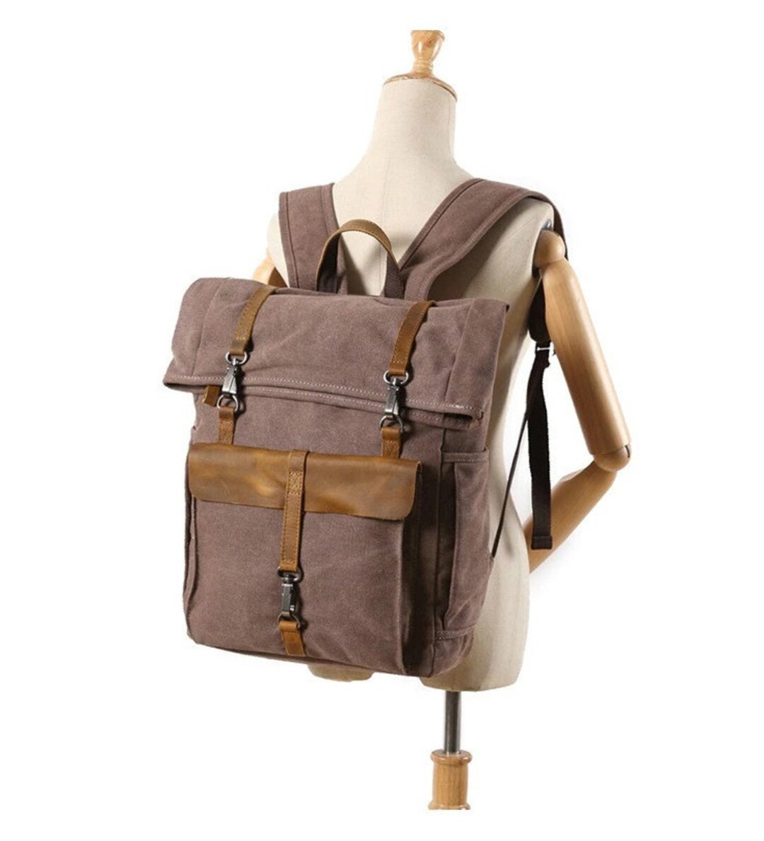 11.8 inch Canvas Cute Retro Fashion School Backpacks for Women