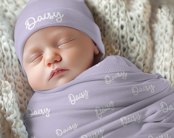 Coperta Swaddle neonatale personalizzata, Nome Swaddle, Regalo Swaddle, Baby Swaddle, Coperta per bambini, Regalo personalizzato, Regalo personalizzato, Regalo neonato