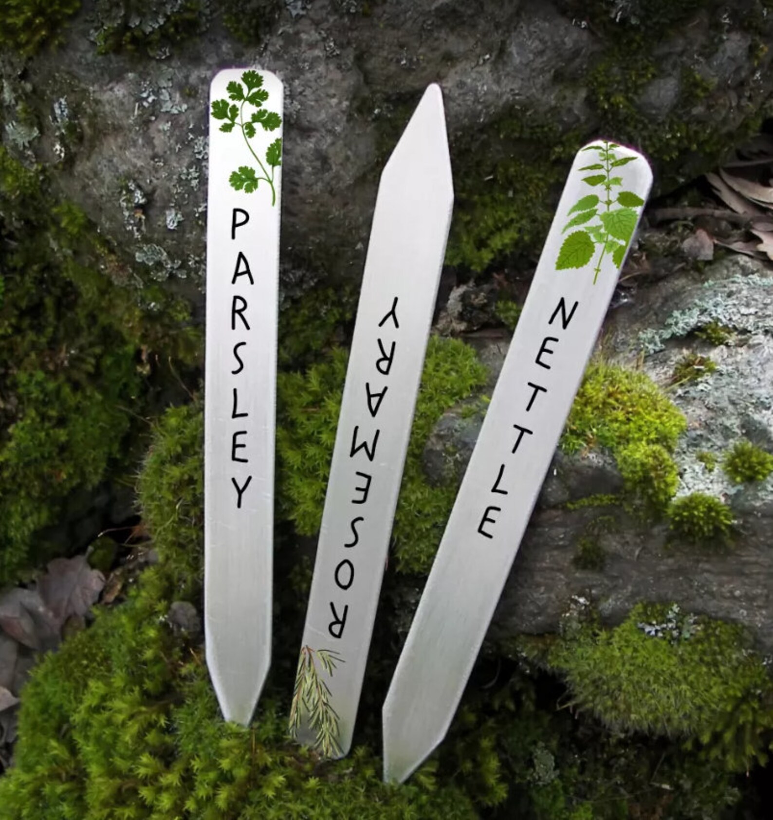 Personalized Metal Garden Markers Clear Metal Plant Labels Etsy