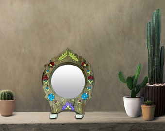 Handmade Mirror with Edirnekâri Technique - MirrorDesign - OttomanHandicrafts - DecorativeMirror - ArtsAndCrafts - beauty accessory