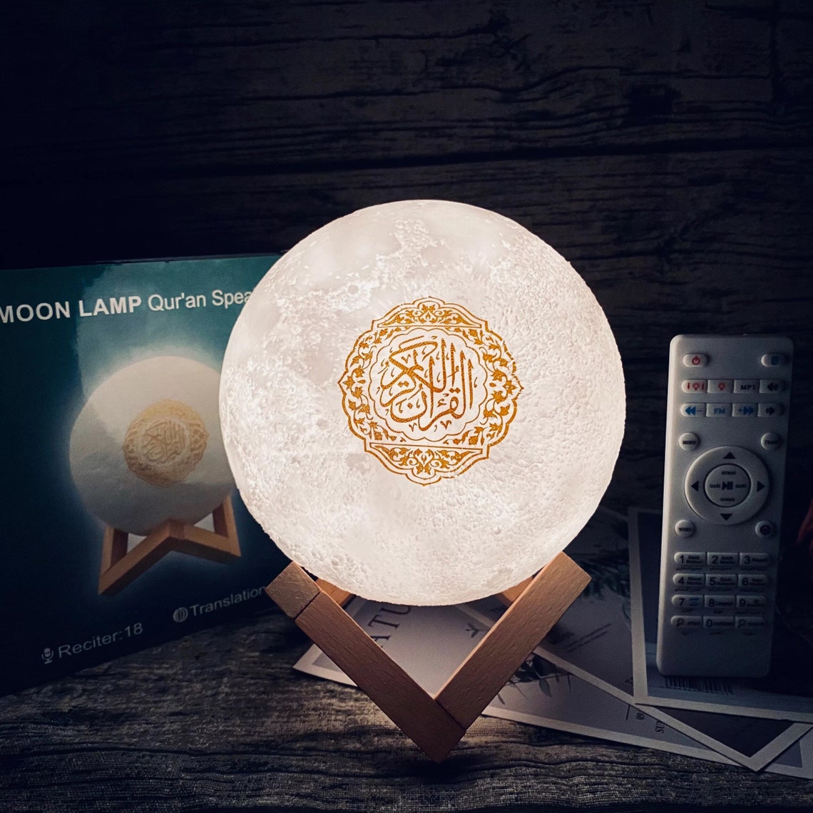 Quran Speakers 16 Colors LED Night Light 3D Moonlight USB Etsy
