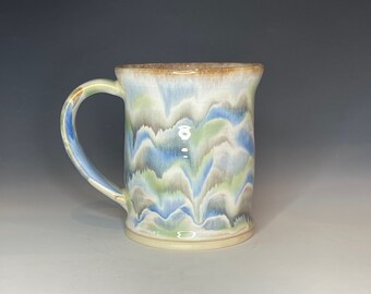 Hand Crafted Pastel Splash Glazed Stoneware Ceramic Mug