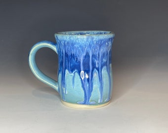 Hand Crafted Norse Blue Stoneware Ceramic Mug