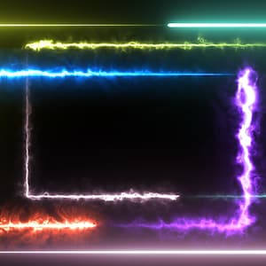Twitch Animiertes Kamera Overlay | Neon Rahmen Hintergrund