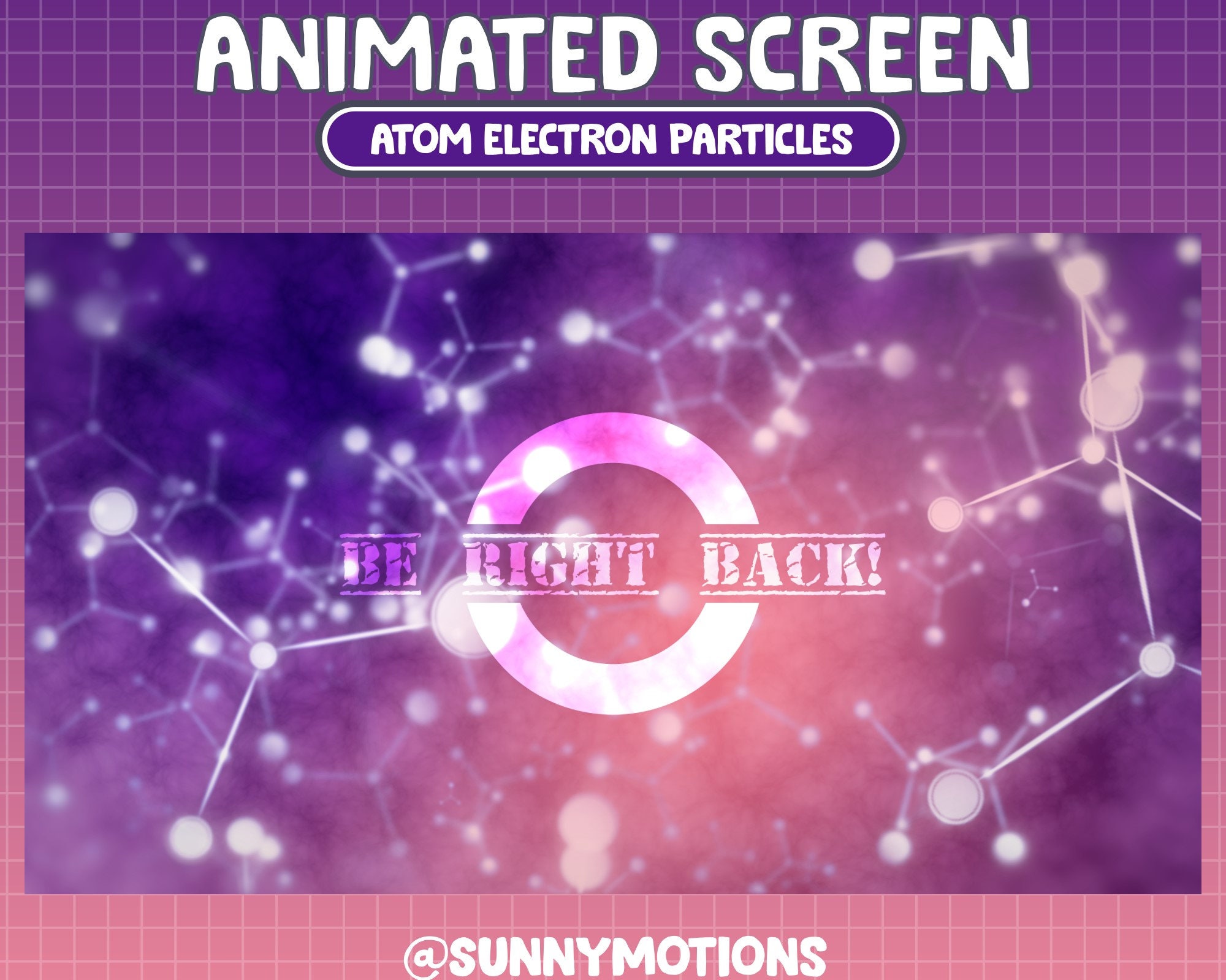 Electron Desktop Overlay 6x Animated Twitch Screen Overlay Atomic Electron Particles / | Etsy