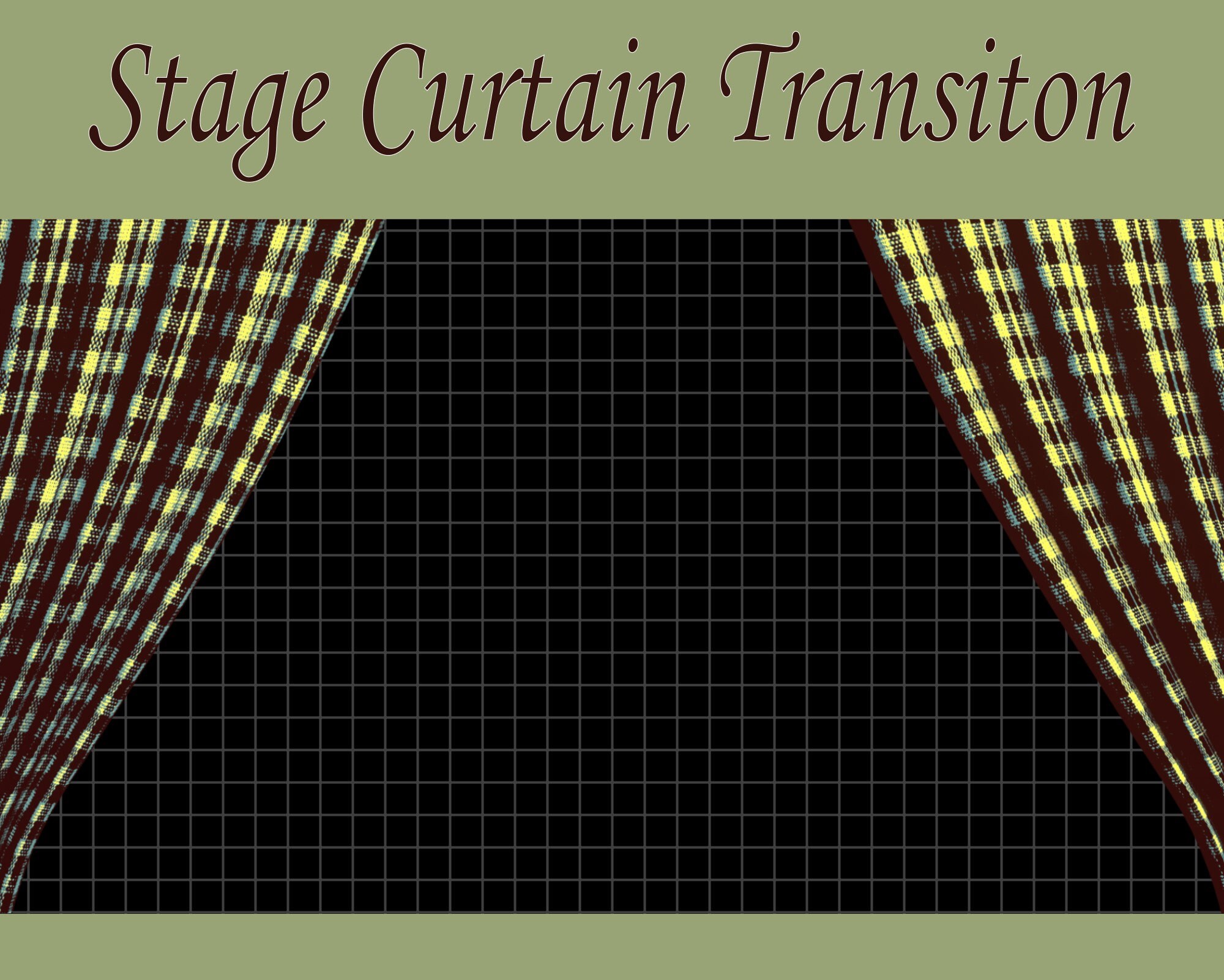 Checkered Fabric Stage Curtains Twitch Animated Stinger Etsy Canada