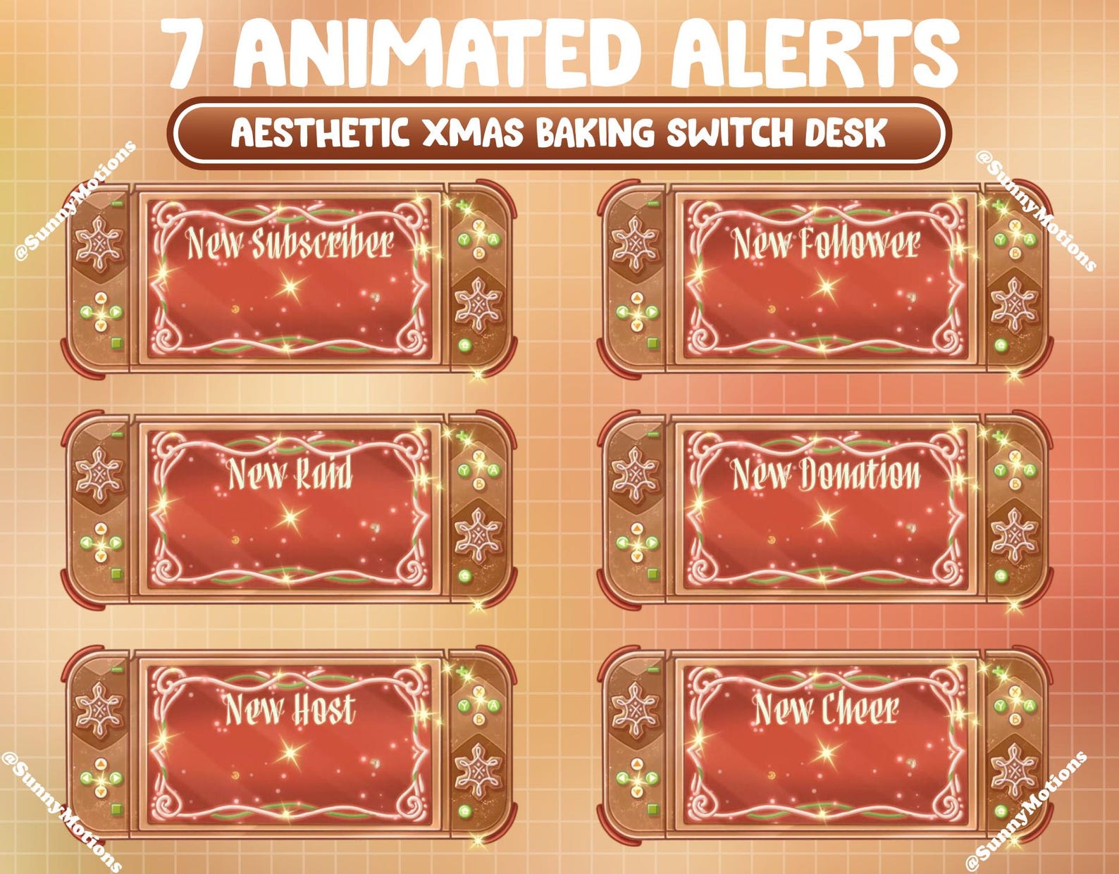 ANIMATED Stream Package: Lo-fi Aesthetic Christmas Baking Switch Twitch ...