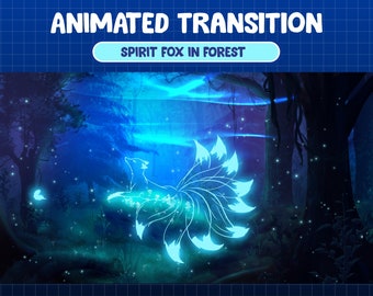 Spirit Nine Tailed Fox In Spirit Forest Twitch Stream Stinger Transition / Scene Transition / Phase Transition Stream / Simple Clean Overlay