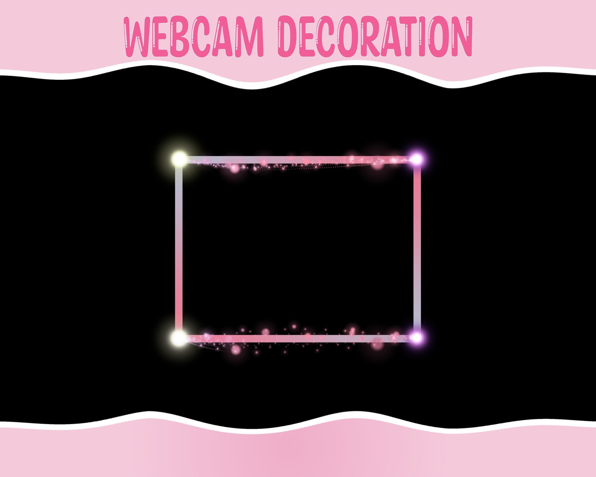 Twitch Camera Overlay Flair Decoration | Sparkle | Lights | Pastel ...