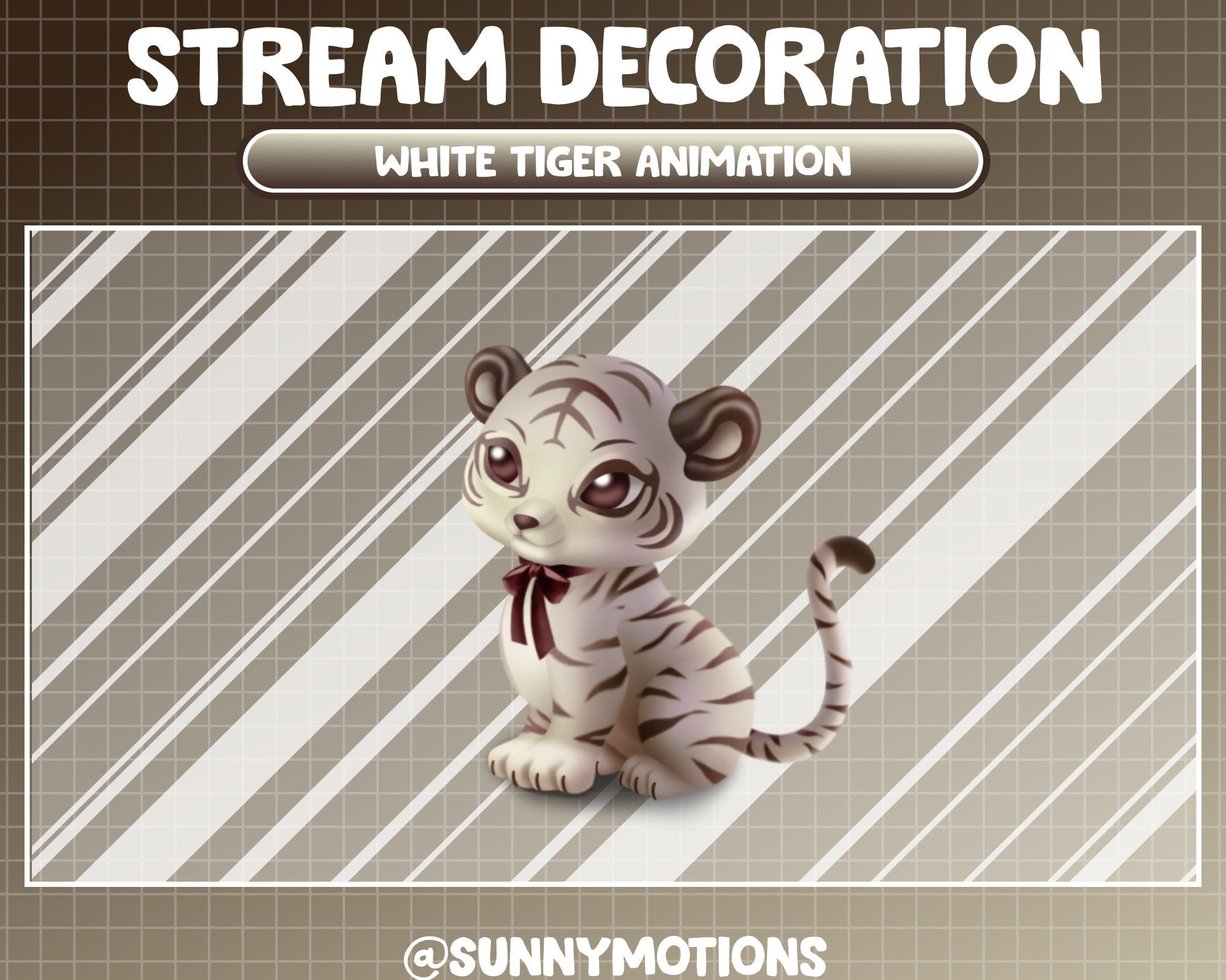 Animated Stream Decoration: White Tiger Twitch Overlay, Lord of the ...