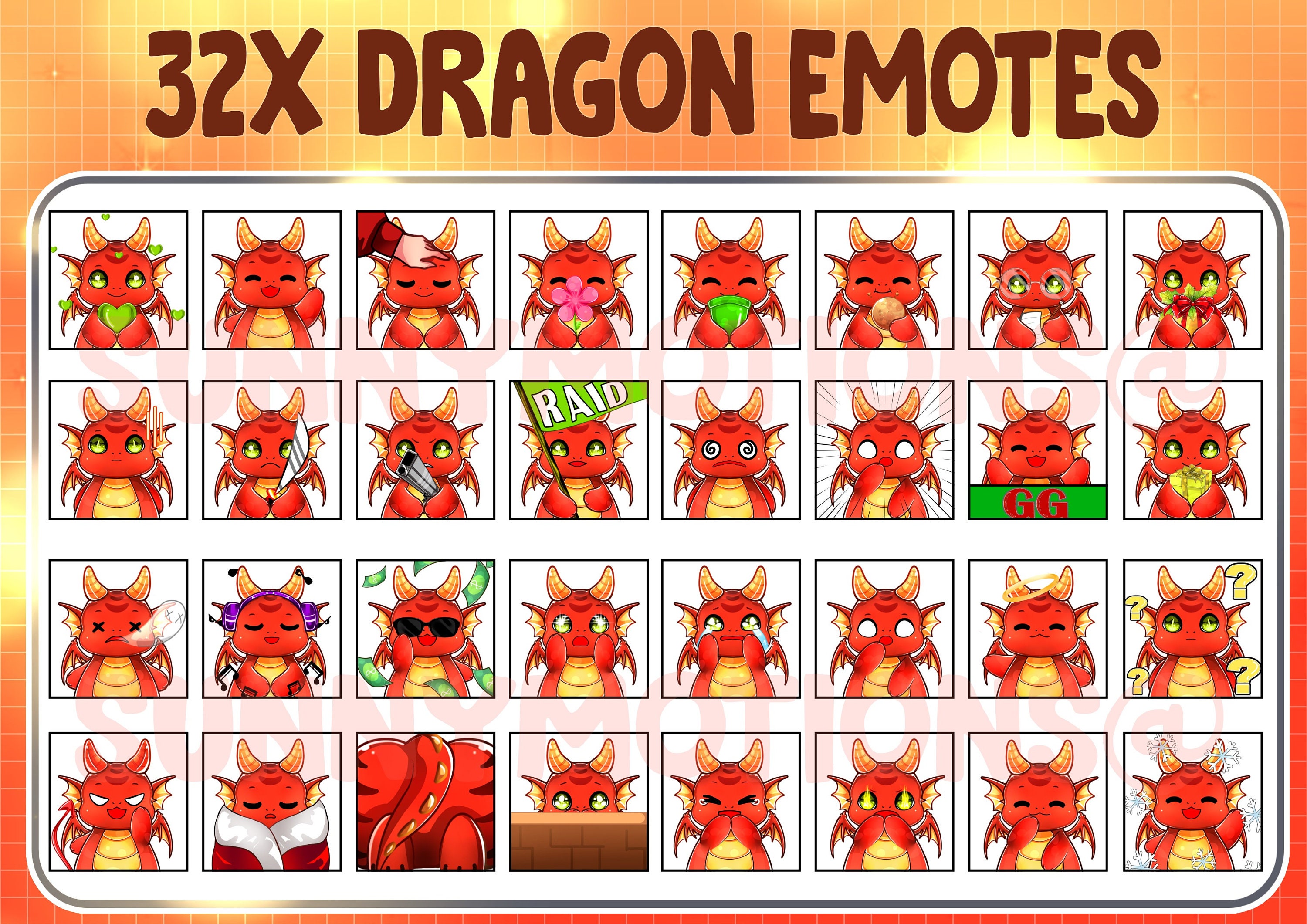 Red Twitch Wing Emotes - Demon Dragon Wings - Discord /  / Twitch  Emotes