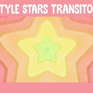 4x Animated Magical Stars  Twitch Stinger Transition / Cute Stars Stream Transition / Phase Transition Stream / Simple Clean Cute Overlays