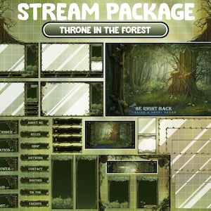 ANIMATED Twitch Stream Package / The Throne In Glowing Spirit Forest / Magical Queen Bee Theme / Honey Lanterns / Calm River / Wild Flowers