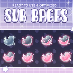 Pink Magic Liquid Heart Bottle Potion / Heart Twitch Sub Bit Badges / Kawaii Cute Love Badges For Streamer / Pastel Sweeties Valentine&#39;s Day