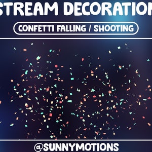 Animated Stream Decoration Confetti Shooting / Happy Birthday Party / Colorful Confetti Falling / Celebrate / Anniversary / Twitch Add on