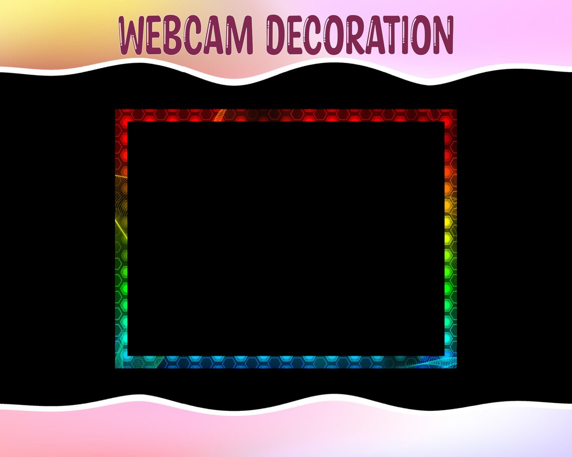 6 Twitch Animated Camera Overlay | ANIMATED Camera Border | Hexagon ...
