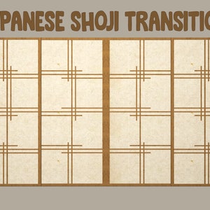 2x Animated Japanese Shoji Stinger Transition / Door Twitch Stream Transition / Phase Transition Stream / Minimal Simple Clean Cute Overlays