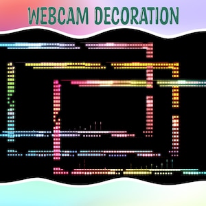 6 Twitch Animated Camera Overlay | ANIMATED Camera Border | Beep Bloops, Doodlegraph | Lights | Overlay | Webcam Overlay | Trendy Border Cam