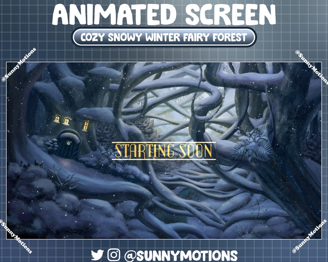 7 Animated Enchanted Cozy Snowy Winter Fairy Forest Twitch Screen ...