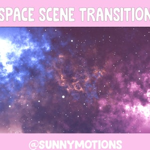 3x Space Stars Stinger Transition / Nebula Animated Twitch Scene Transition / Galatic Transition  / Fantasy Galaxy Animated Twitch Overlay