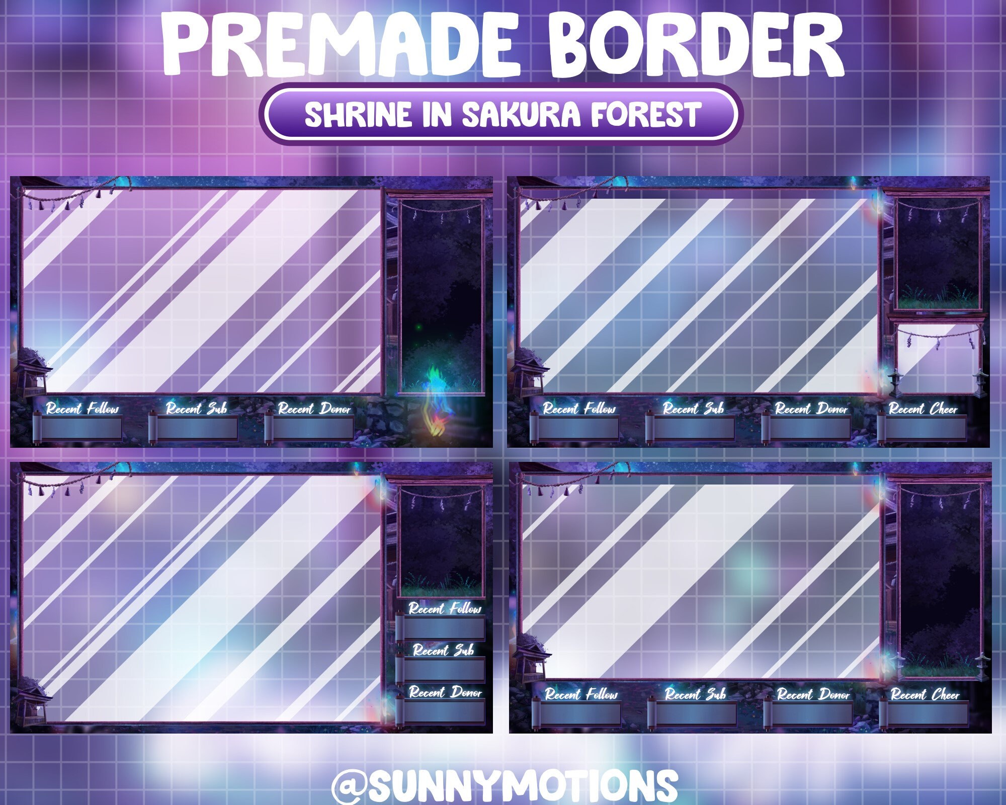 Animated Twitch Stream Package Overlay / Shrine Soul Flames at - Etsy ...