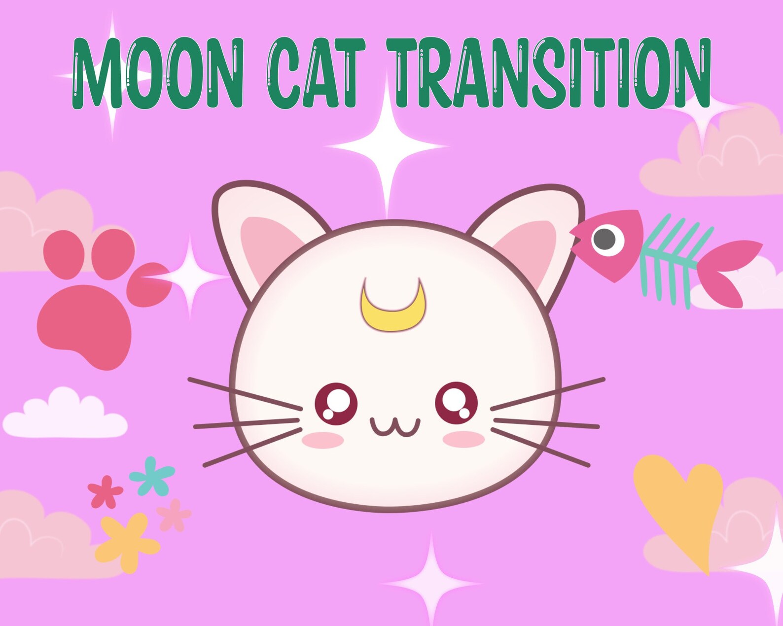 Moon Cat Transition / Twitch Transition / Stream Graphics / - Etsy