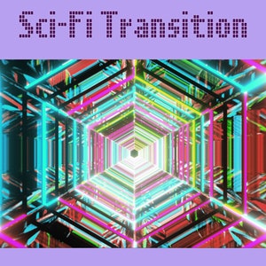 Sci-Fi Tunnel Stinger Transition / Animated Twitch Scene Transition /Purple Blue Stinger Transition / Fantasy Galaxy Animated Twitch Overlay