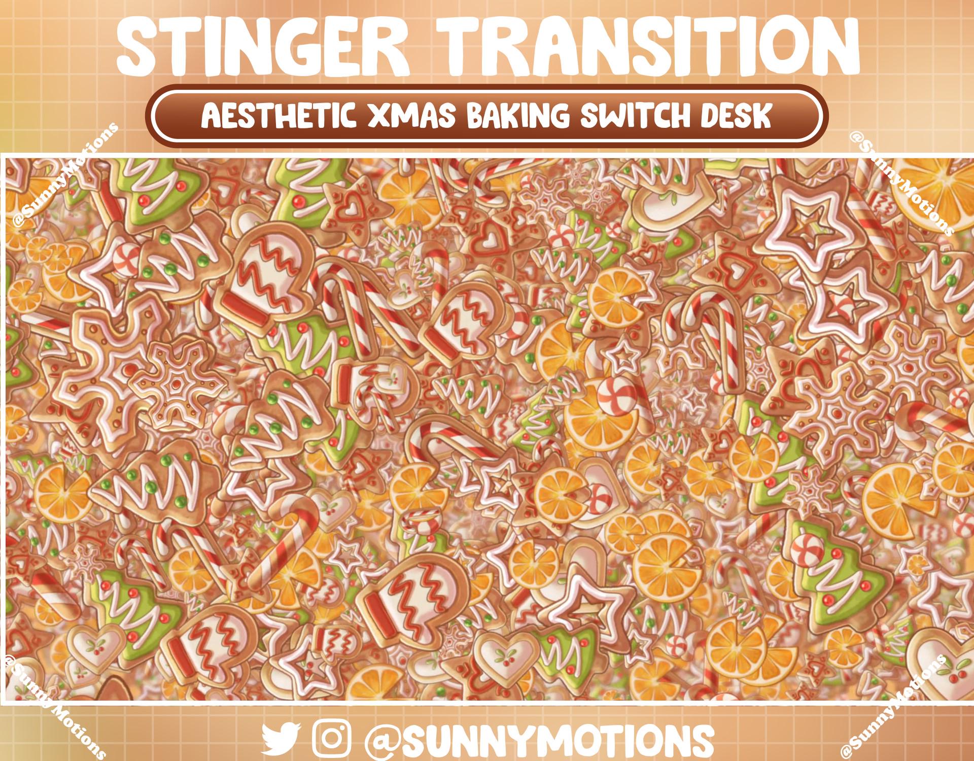 Animated Aesthetic Christmas Baking Stream Stinger Transition ...