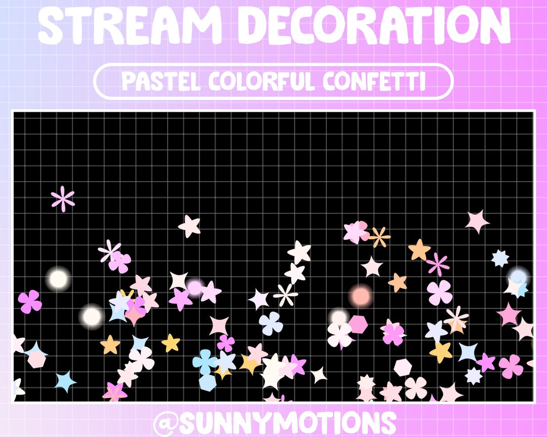 Animated Stream Decoration Confetti Shooting / Birthday Party / Paste ...