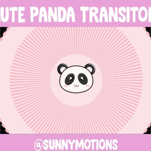 Lindo oso panda Twitch Stinger Transition / Stream Graphics / Kawaii Animal Twitch Stinger Transition / Gráficos animados Streamer