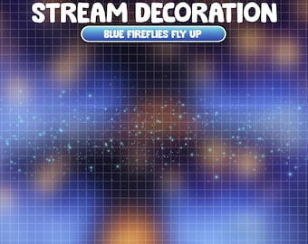 Animated Stream Decoration / Cute Cozy Theme / Magical Fireflies Fall Up / Spring / Spirit Particles / Kawaii Twitch Overlay / Dust, Bokeh