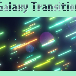 Galactic Stinger Transition / Animated Twitch Scene Transition / Neon Blue Stinger Transition / Fantasy Galaxy Animated Twitch Overlay