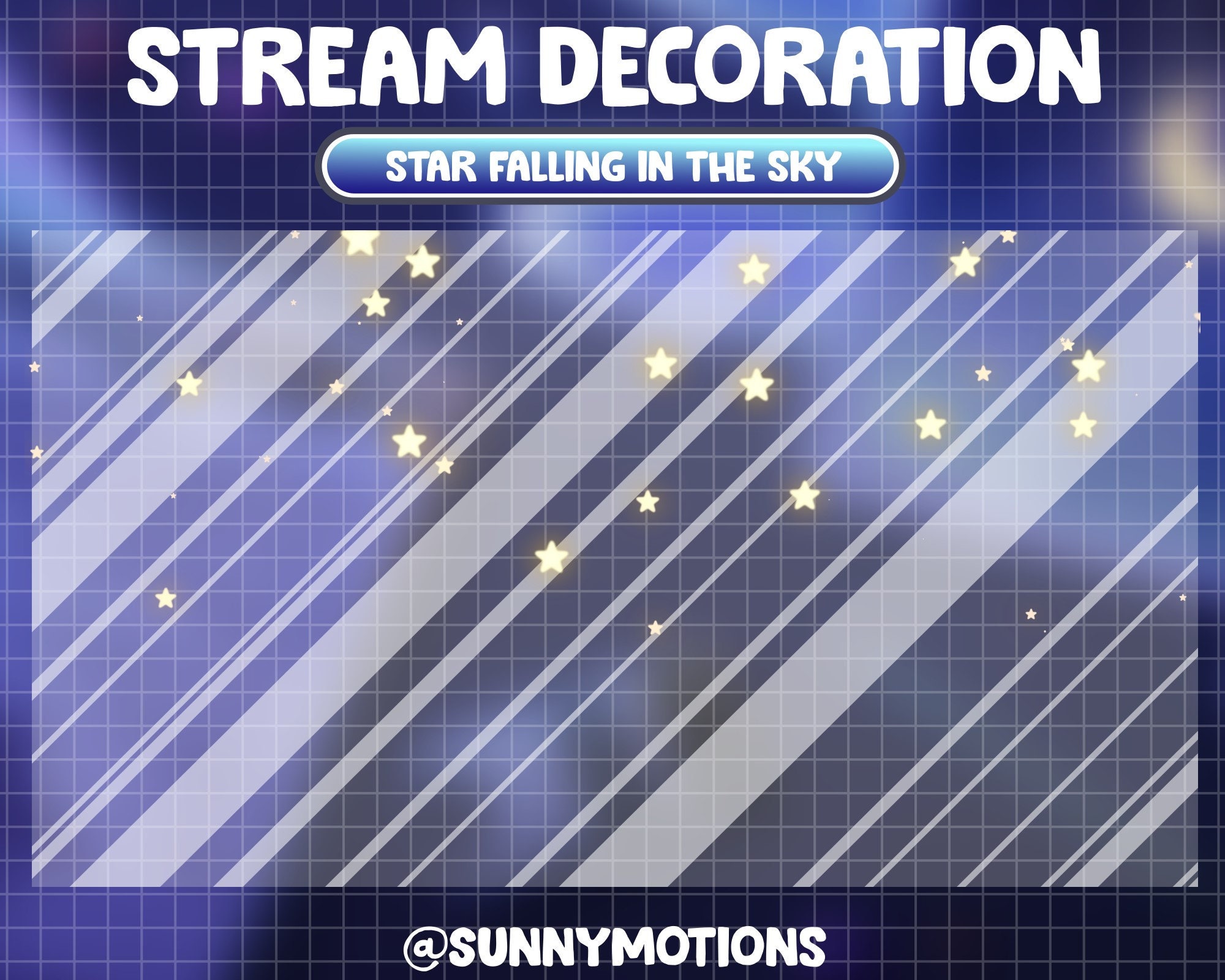 Animated Stream Decoration Star Falling / Cute Lover Cozy - Etsy