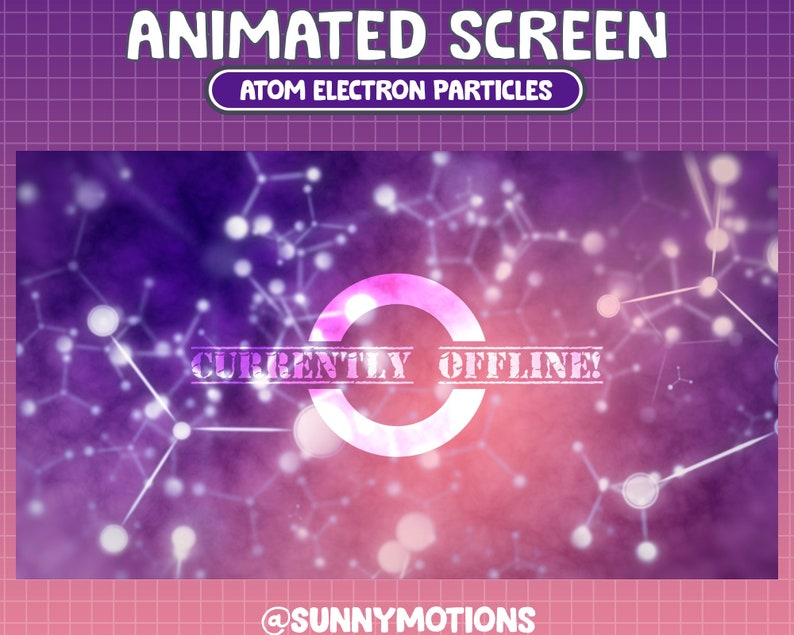 Electron Desktop Overlay 6x Animated Twitch Screen Overlay Atomic Electron Particles / Atom ...