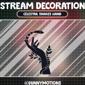 Animated Stream Decoration / Galaxy Celestial Snake Hand / Witch&#39;s Hand / Goth Witchy Plum / Ghost Aesthetic / Mystical Twitch Add-on Alerts