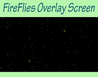 Fireflies Twitch Overlay Animated / Dust Stream Overlay / Animated Video Overlay For Stream / Glow Dots Field Overlay / Streamlabs Widgets