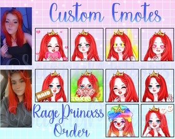 Custom Twitch Stream Emotes and Sub Bit Badges / Cute Chibi Emotes / Discord Mixer Youtube Emotes / Stickers / Design Emojis Commission