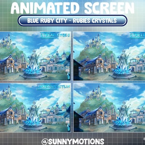 FULL ANIMATED Twitch Stream Package Overlay: Blue Ruby City, Kingdom ...