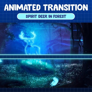 2x Spirit Deer In Spirit Forest Twitch Stream Stinger Transition / Twitch Scene Transition / Phase Transition Stream / Superposiciones limpias simples
