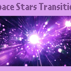 2x Space Stars Stinger Transition / Animated Twitch Scene Transition / Purple Stinger Transition / Fantasy Galaxy Animated Twitch Overlay