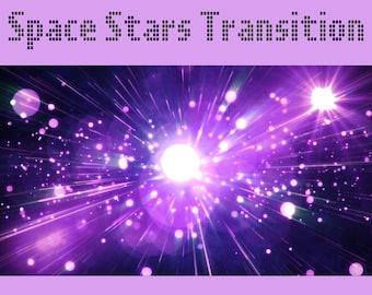 2x Space Stars Stinger Transition / Animated Twitch Scene Transition / Purple Stinger Transition / Fantasy Galaxy Animated Twitch Overlay