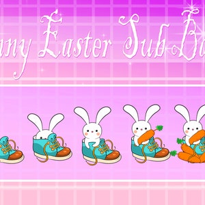 Cute White Bunny Rabbit Easter Twitch Sub Bit Badges / Kawaii / Animal / Cute sub badges / Badges for streamers / Streamer / Carrots
